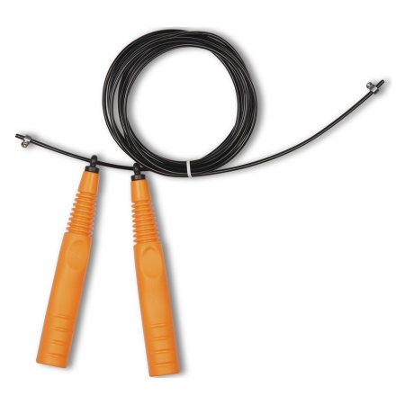 Купить Скакалка высокооборотная Кроссфит стальной шнур в оплетке 2.9 м чёрно-оранжевая в Бутурлиновке 